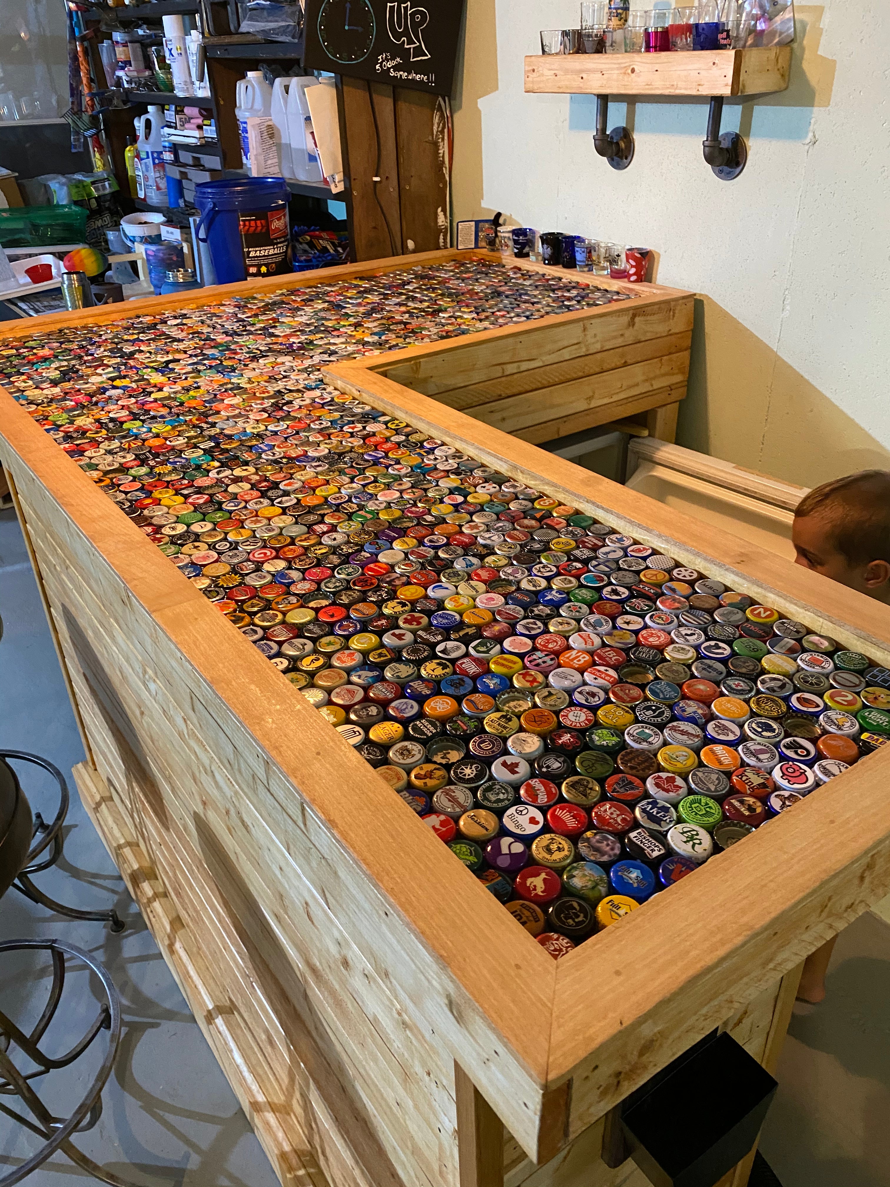 Custom built resin countertop